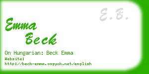 emma beck business card